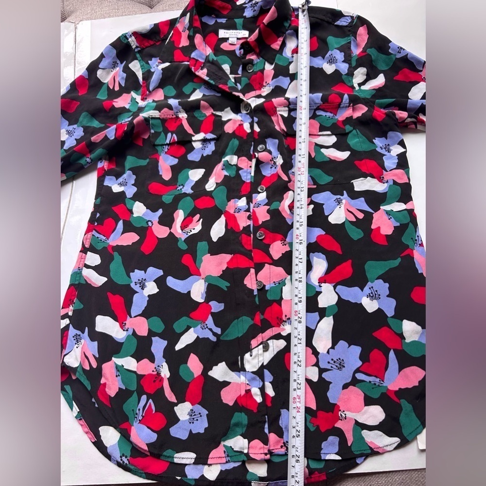Equipment Silk Eclipse Blouse Print Pattern Size … - image 4